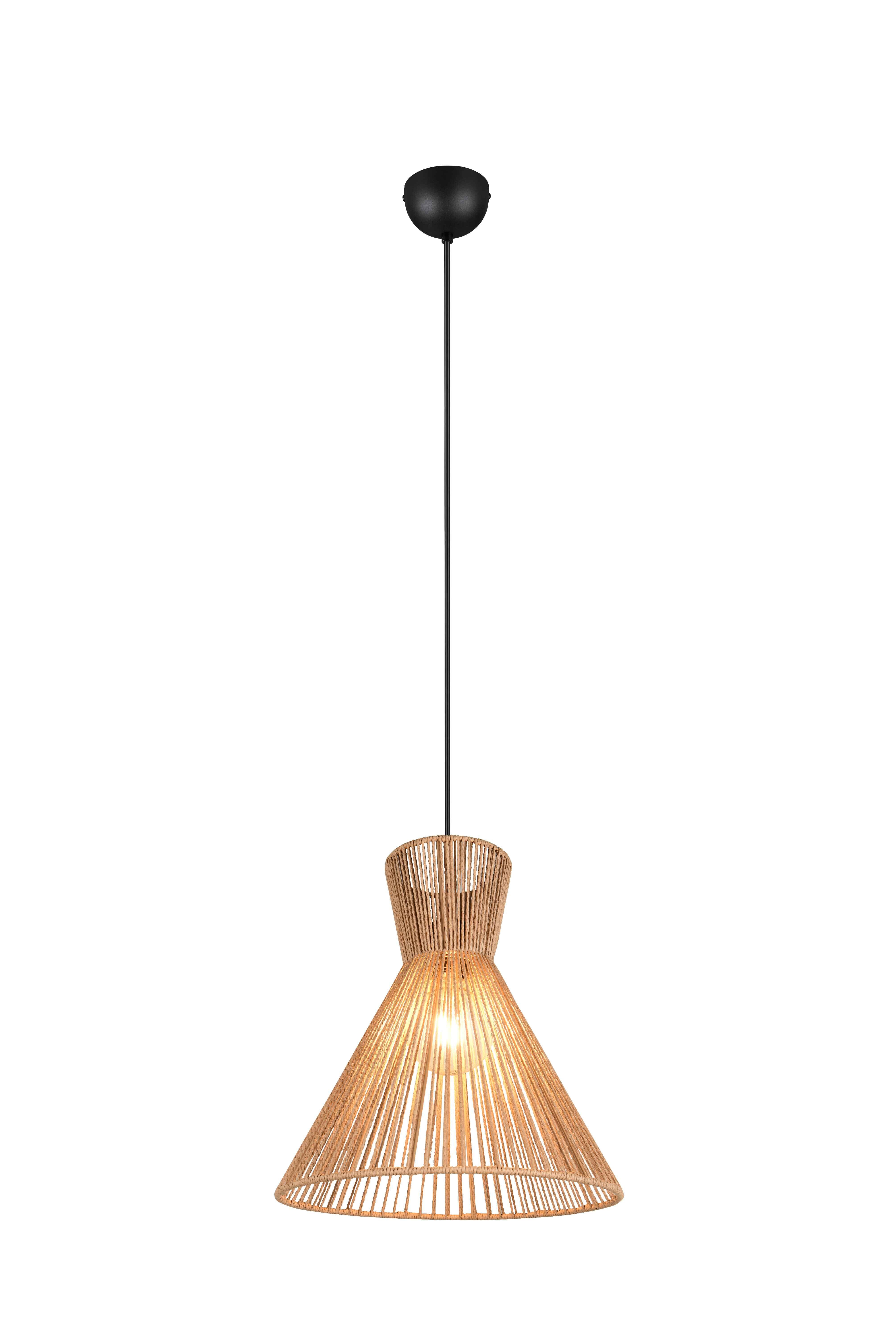 Lampada a sospensione, fibre naturali, D 35 cm, Rosalie