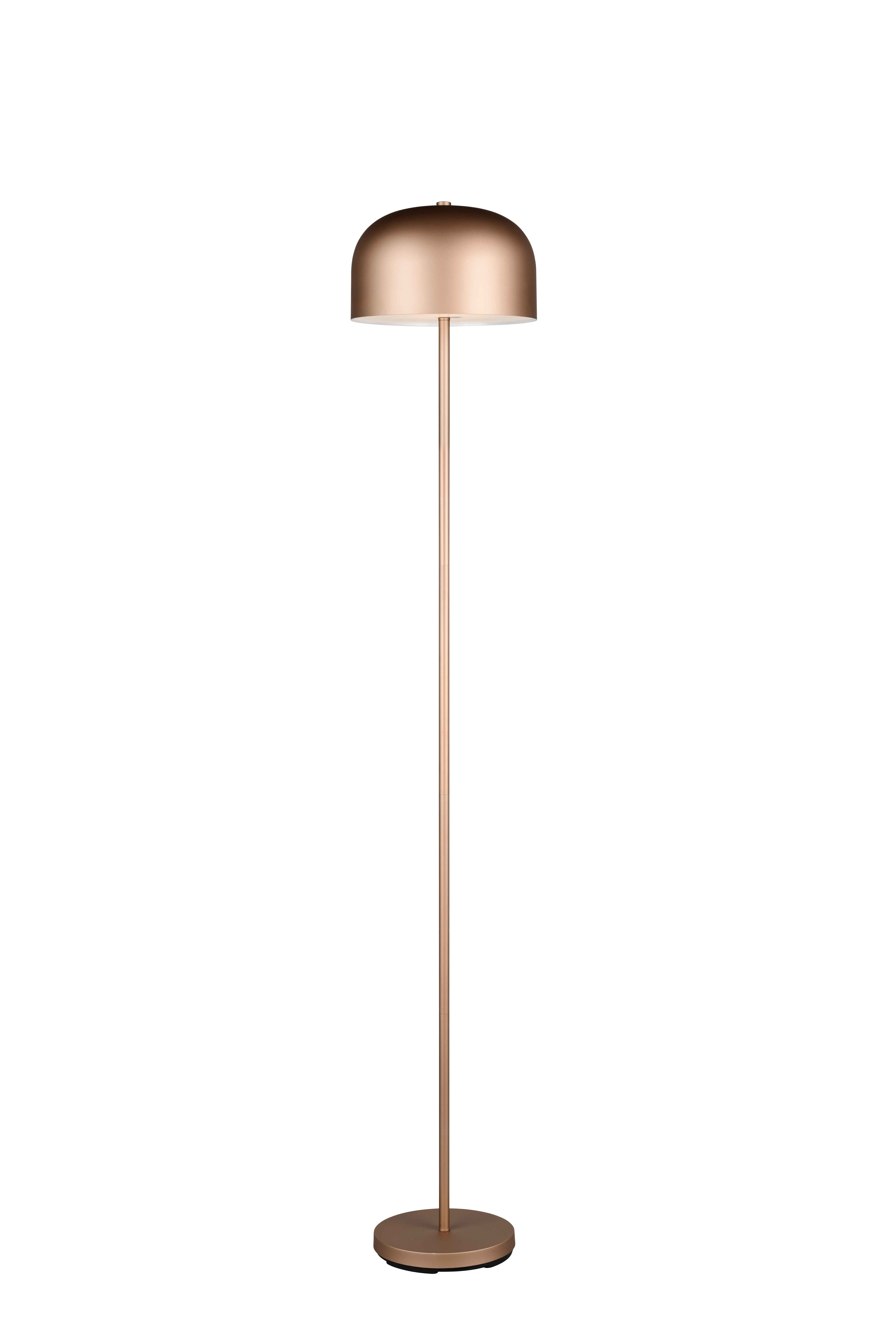 Piantana LED ricaricabile, metallo, caffè, H 147 cm, Jeff