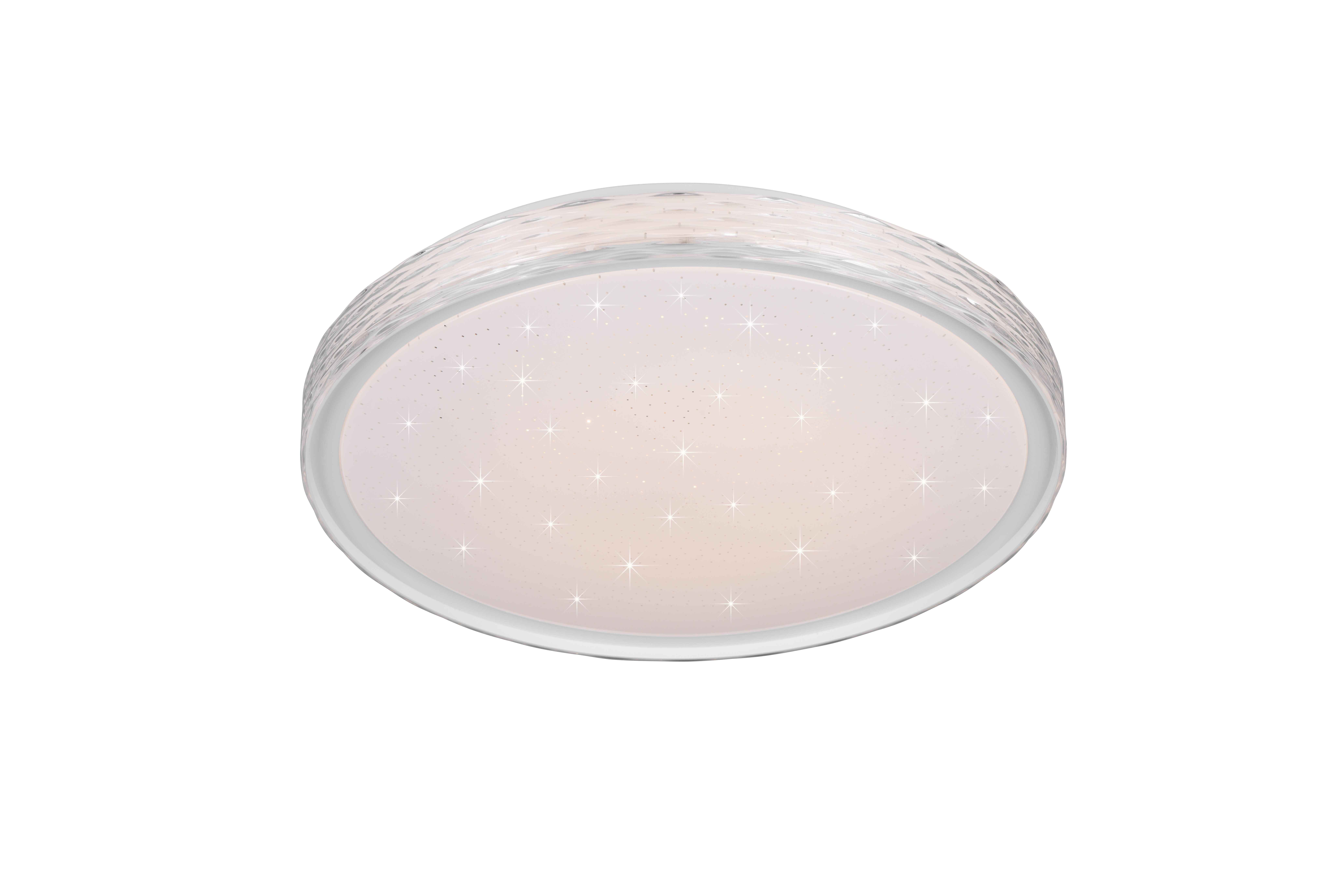 Plafoniera LED cielo stellato, metallo, cristallo, D 40 cm, Varda